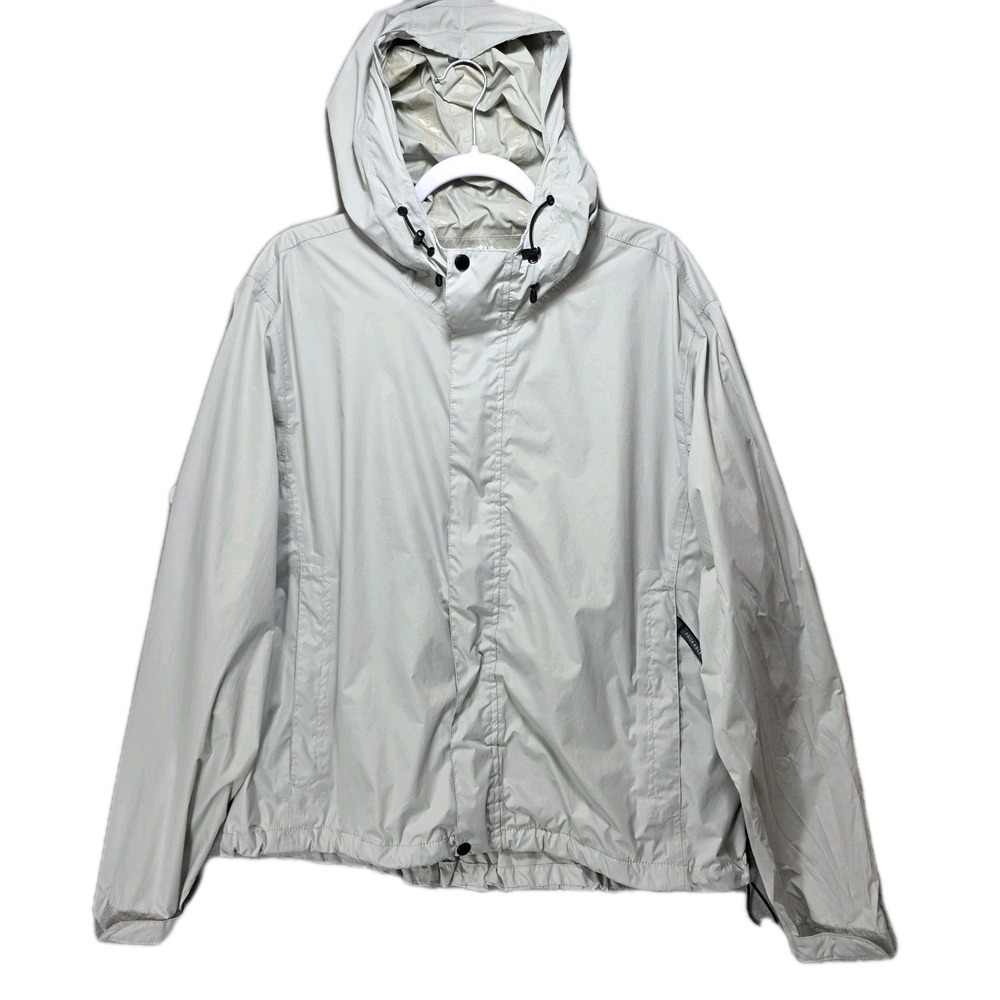 Iceberg Outerwear Rain Jacket Womens 1X Packable Windbreaker Hooded Utility Zip
